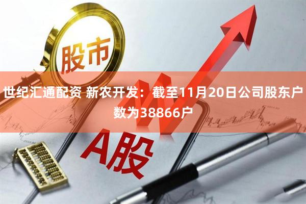 世纪汇通配资 新农开发：截至11月20日公司股东户数为38866户